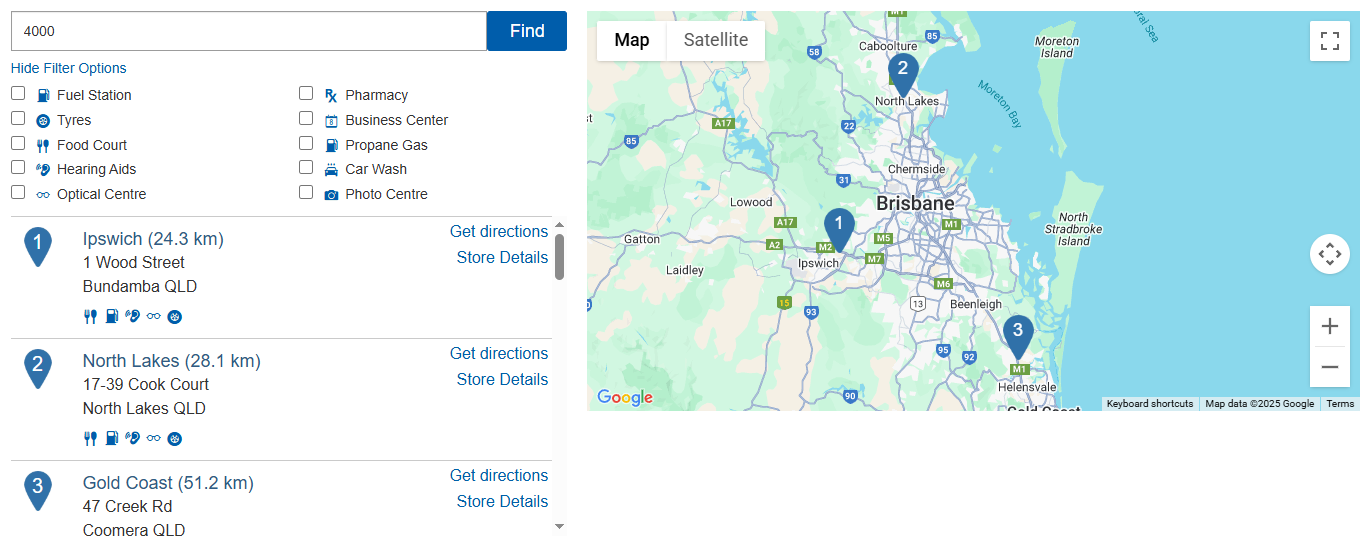 An example of what the UI could look like, image retrieved from Costco Australia